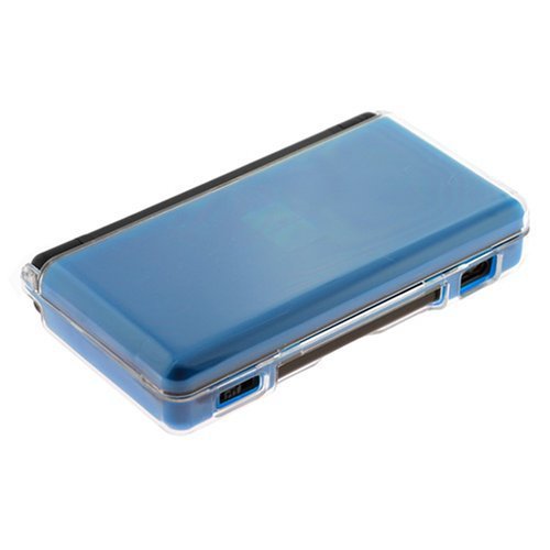 Nintendo Ds Lite Accessory Bundle Kit- Retail Packing Blue Crystal Clear Case with Silicone Skin Cover + Reusable LCD Screen Protector with Lint Cleaning Cloth By Ikross