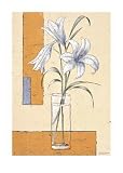 Blue Blossom I Art Print Poster By B Baar, 19.75 x 27.5, with Black Wood Frame
