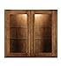 Sonoma Dark 2 Door Glazed Top Unit