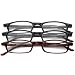 Half Eye Style Magnifying Reading Glasses +5.0 Set of 3 Pairs ValuPac