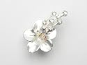 "Hawaiian Hibiscus" Baby Girl & Toddler Hair Clip - White