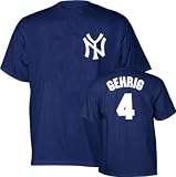 Lou Gehrig Majestic Cooperstown Throwback Player Name and Number New York Yankees T-Shirt - X-Large