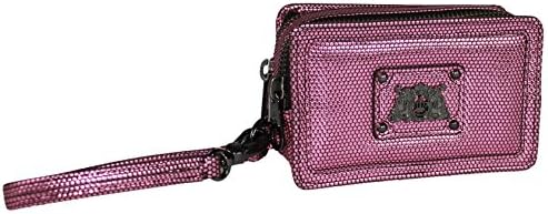 Juicy Couture Double Zip Wallet , Pink Metalic
