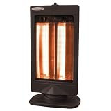 Soleus Air HR3-08-21, Oscillating Reflective Heater, Black