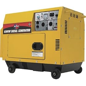 Click here to buy All Power America 6,500 Watt 10 HP Silent Diesel Powered Generator with Electric Start and... by Northern Tool and Equipment.