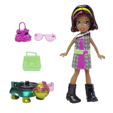 Polly Pocket Cutants Doll and Pet - Shani & Turntable Turtle