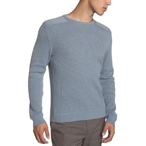 Calvin Klein Men's Long Sleeve Waffle Tuck Stitch Crew Neck Sweater