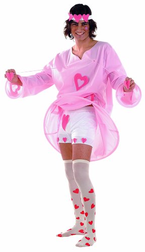 Limit Sport MA356 Gr&ouml;&szlig;e  XL - Sexy Herzen Rosa Mann 4 -teilig (Kleid-Haarband -Socken-kurze Hose)