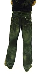DCoy Jeans Dark Wash Metal Studding Flap Pockets Mens Jeans