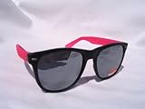 Mirrored 80's PINK & Black BIG Wayfarer II Sunglasses / New Vintage Retro Womens Mens