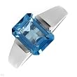 Ring With 2.55ctw Genuine Topaz in White Gold - Certificate Available.