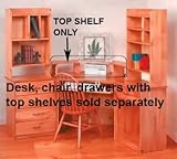 Shelf Unfinished Pine, Computer Monitor Corner Shelf Unfinished 3/4 in. H