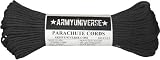 Black Genuine GI 550LB Military Nylon Paracord Rope 100 Feet