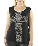 Wet Seal Womens Zebra Cross Muscle Tank