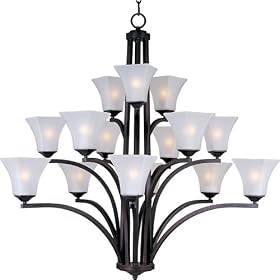 Maxim Lighting 20097FTOI Aura 15 Light Large Foyer Chandelier in Oil Rubbed Bronze with... by Maxim Lighting