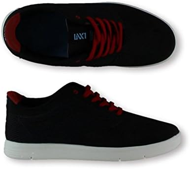 Vans Mens LXVI Graph Skateboarding Shoes Black Red