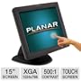 Planar PT1500MX-BK 15-Inch 5-Wire Resistive Touch Screen Analog LCD Monitor with Dual Serial/USB Controller and Tilt (Black)