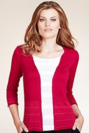 Per Una 34 Sleeve Mock Layer Knitted Top