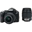 Pentax K-x 12.4 MP Digital SLR with 2.7-inch LCD and 18-55mm f/3.5-5.6 AL and 50-200mm f/4-5.6 ED Lenses (Black)