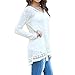 ZXZY Women's Lightweight Soft White Hooded Pullover Tops
