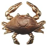 Blue Crab Door Knocker Brass
