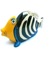 Tropical Fish Ocean Themed Unique Novelty Eyeglasses Holder - Orange & Cream by 