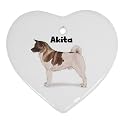 Akita Ornament (Heart)
