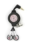 ChicBuds Swarovski Crystal Retractable Earbuds - Pink on Black