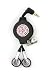 ChicBuds Swarovski Crystal Retractable Earbuds - Pink on Black