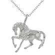 Sterling Silver Prancing Horse Pendant