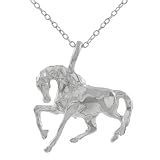 Sterling Silver Prancing Horse Pendant