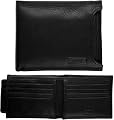 Fossil Mens Leather Bifold Wallet - Chicago Sliding 2 in 1 Wallet (Color: Black)