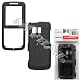 Black Rubber Feel Snap-On Cover Case Cell Phone Protector for Samsung Messager R450