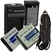 2 Lithium Ion Battery + Charger + for Sony NP-FD1 NP-BD1 CyberShot DSC-T700 680mAh 3.7V