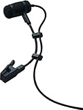 Audio-Technica ATM350CW Cardioid Condenser Clip-on Instrument Mic Terminated with Locking 4-Pin UniPak Transmitters