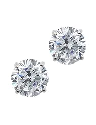 2.00 Ct Round H/I I1 Diamond 14K White Gold Stud Earrings