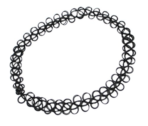 Hip Mall Stretch Tattoo Choker Magic Necklace Elastic Hippy Popular for 80s 90s