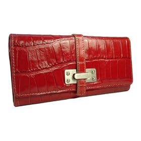 Kenneth Cole New York Genuine Leather Moc Croc Womens Clutch Wallet in Choice of Colors