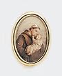 Gold Plated Religious Lapel Pin - Saint Anthony