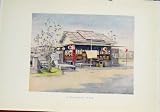 Tea House Japan Color Antique Old Print Fine Art 1919