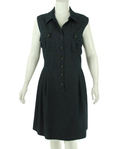 Taylor Sleeveless Shirt Dress Denim 22W