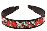 L. Erickson USA Ribbon Headband - Rose Garland Red/Black