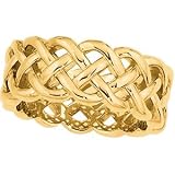 14K Yellow Gold Celtic Wedding Band - B000OX9D6U