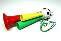 Fußball Fanfare mit 3 Fanfaren, Fussballhorn, Tröte, mit Halsband, Fanartikel, Fussball, Weltmeisterschaft, 2010