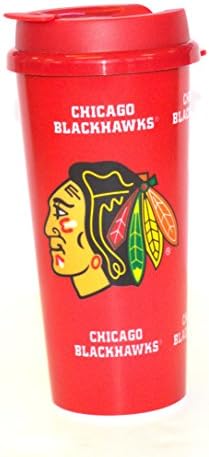 NHL Officially Licensed 16 Oz Insulated Coffee Travel Tumbler Mug Cup (Chicago Blackhawks)