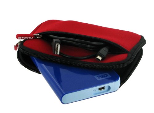 rooCASE SLV2 Neoprene Sleeve (Flamming Red) Carrying Case for Seagate GoFlex for Mac 1.5TB Ultra-portable Drive USB 2.0 STBA1500100
