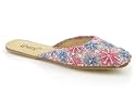 Unze Floral Impression Sequin Backless Khussa - 5470sl