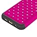 Galaxy S7 Edge Case, EC™ Hybrid Dual Layer Diamond Studded Bling Crystal Rhinestone Protective Case Cover for Samsung Galaxy S7 Edge (Hot Pink+Black)