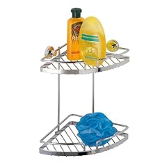 Wenko 17828100 Eckregal Sion Power-Loc - Befestigen ohne Bohren, 2 Ablagen, Chrom, 21 x 31.5 x 14.5 cm