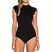 Cheapcotton Women's Cut-out Detail On Back Bodysuit (L, Black)